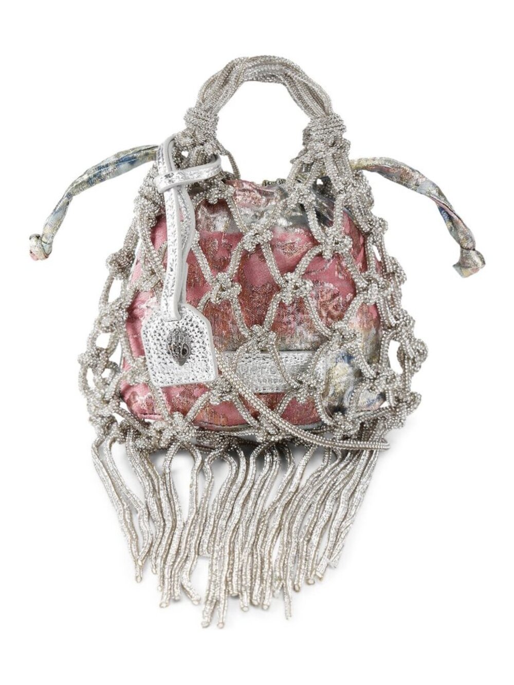 KURT GEIGER LONDON Mini Macramé Crystal Drawstring Bag - Picture 10 of 10
